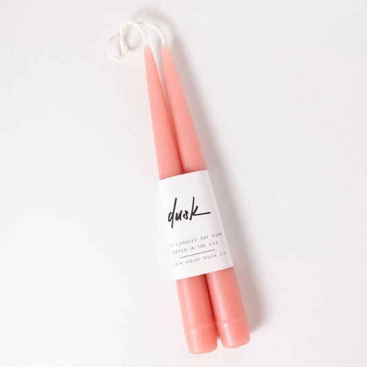 Dusk - 9” Candle Stick Set: Tea rose