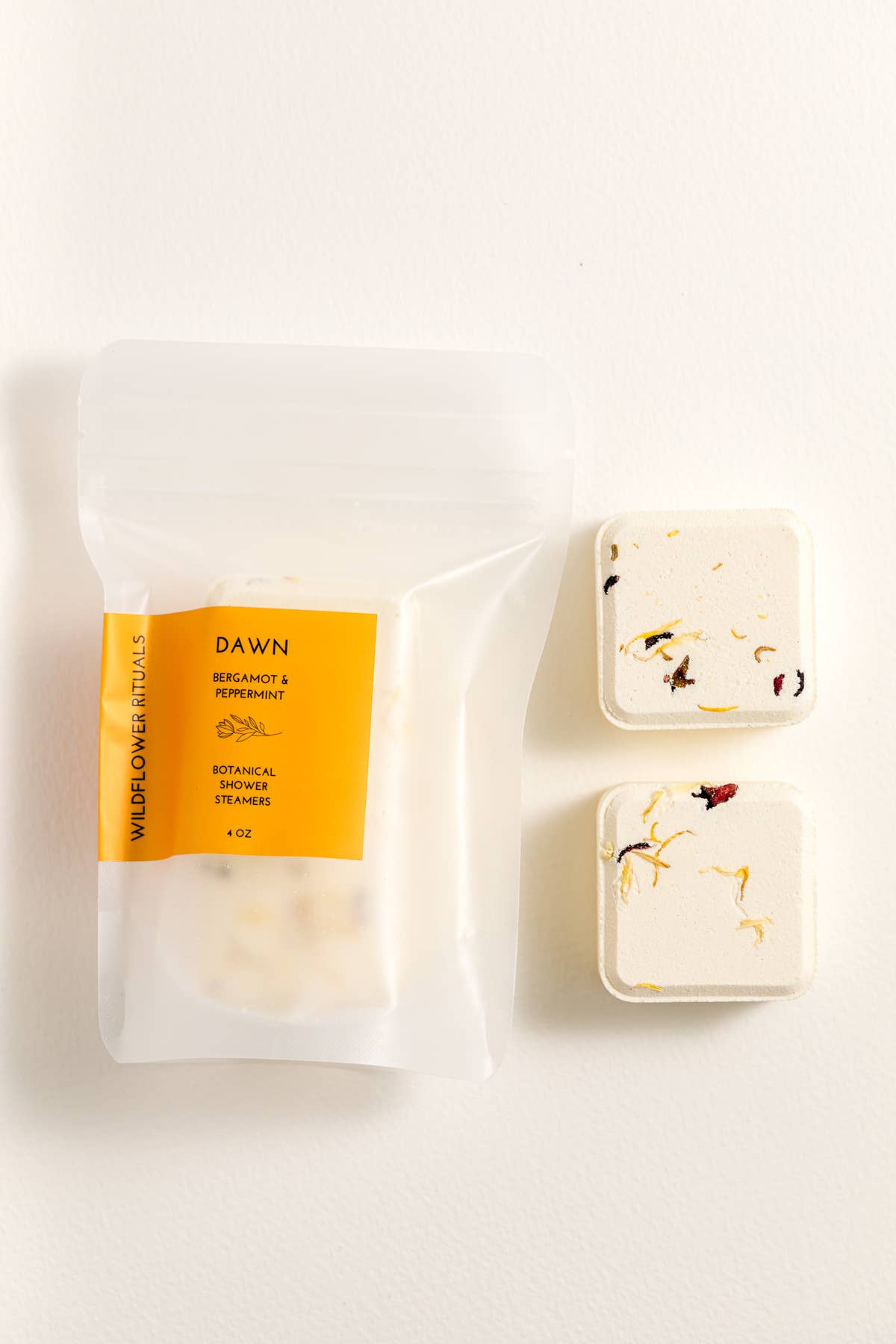 Wildflower Rituals - Dawn Botanical Shower Steamers - Bergamot Peppermint