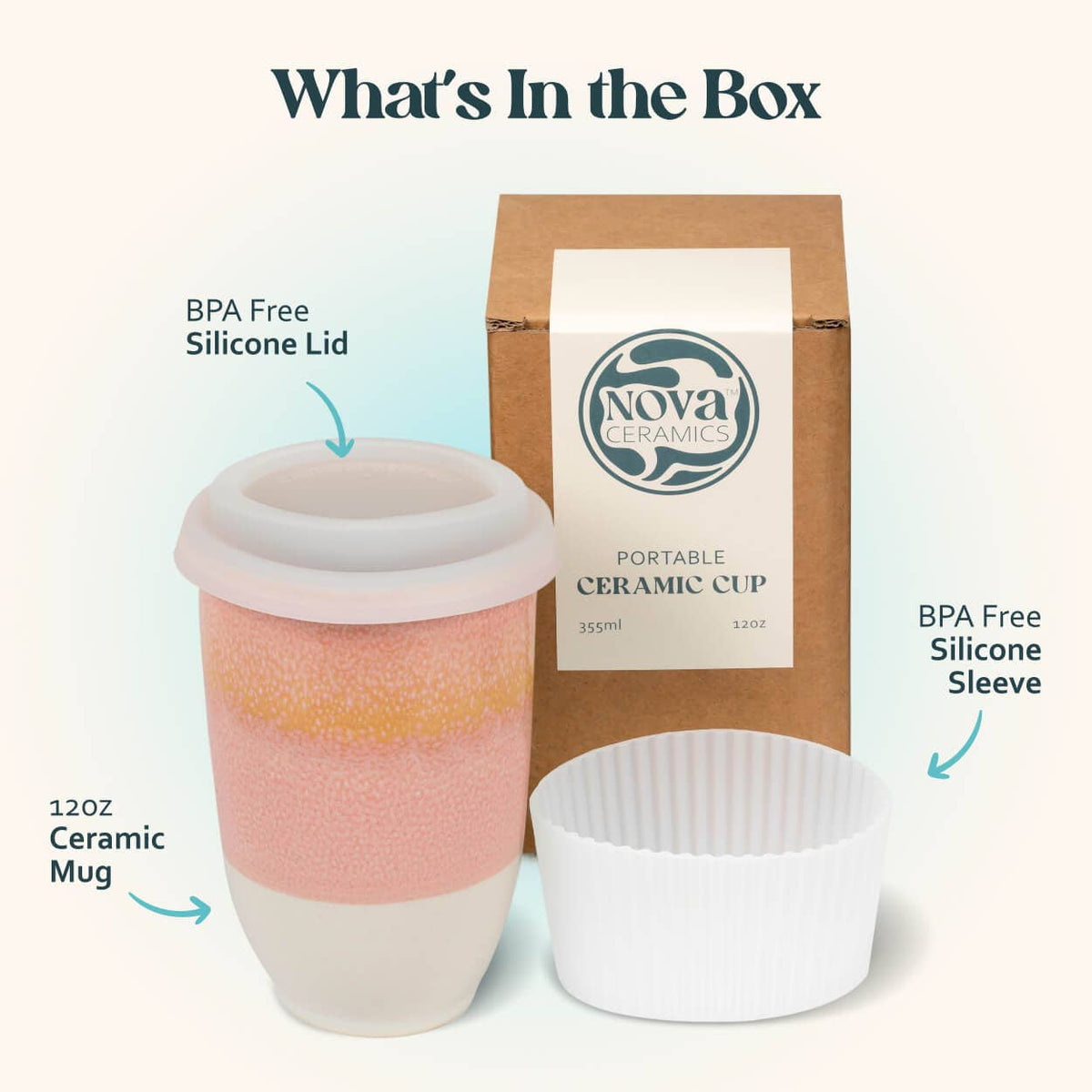 Afterglow Ceramic Travel Mug by Nova Ceramics - 12oz