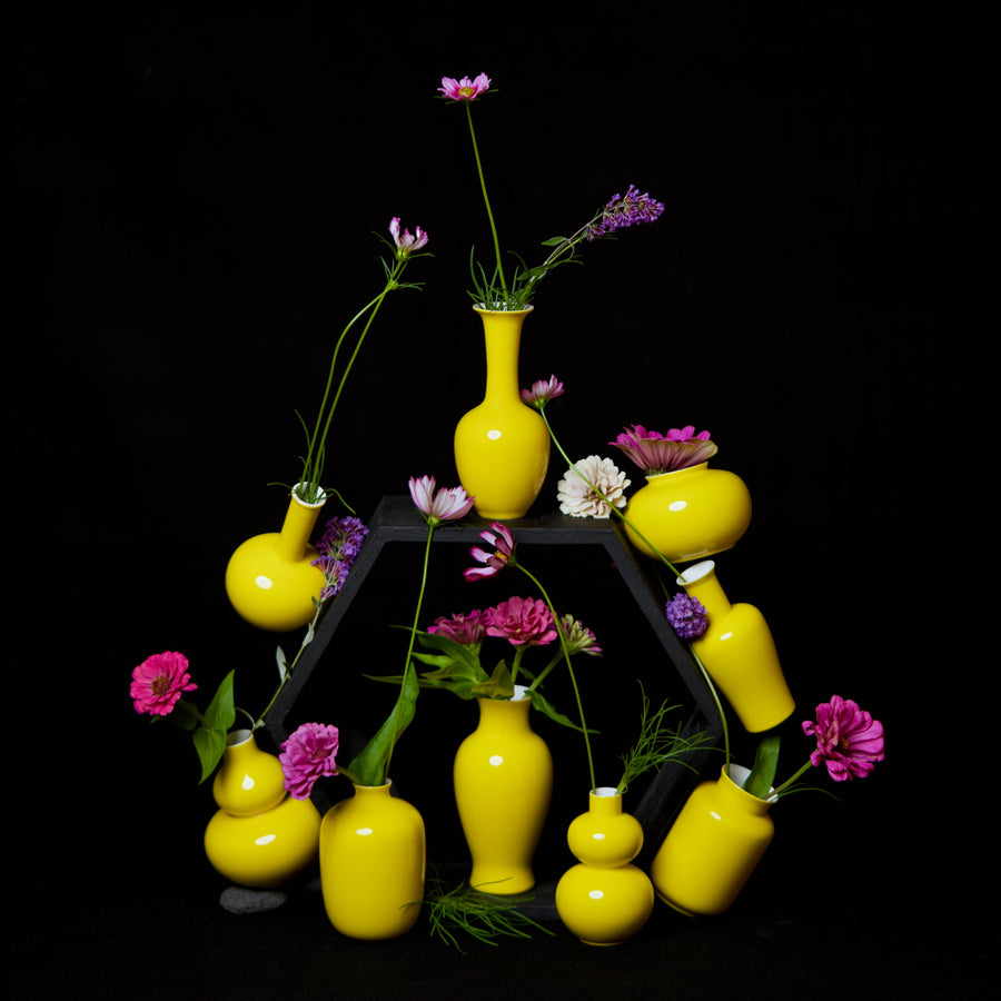 Middle Kingdom - Glossy Porcelain Mini Milk Jar Vase: Lavender