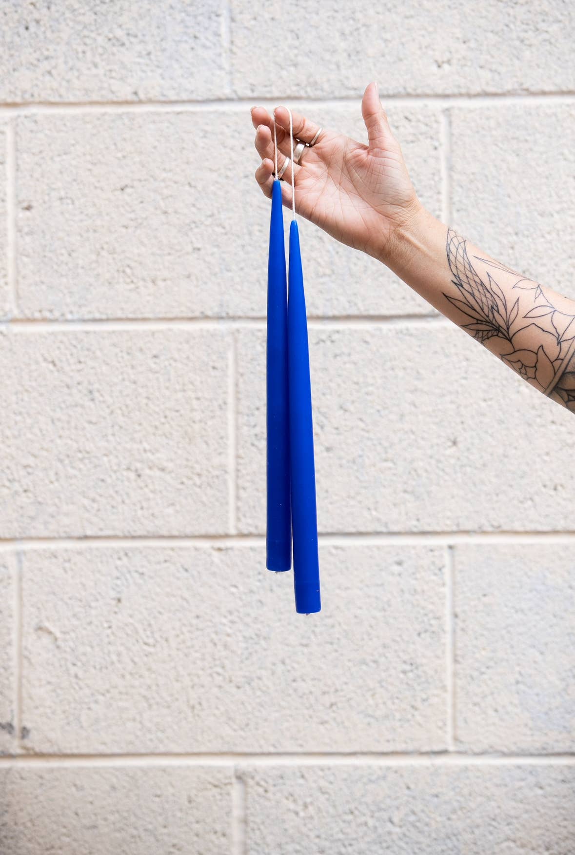 Dusk - 9” Candle Stick Set: Tea rose