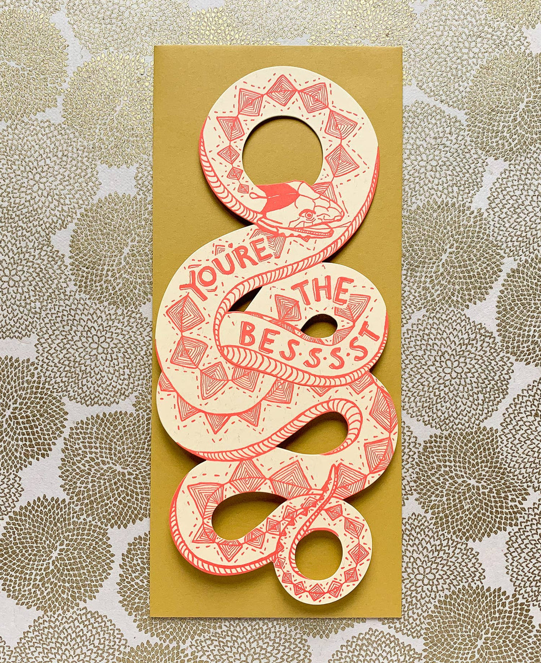 Blackbird Letterpress - You're the best snake card