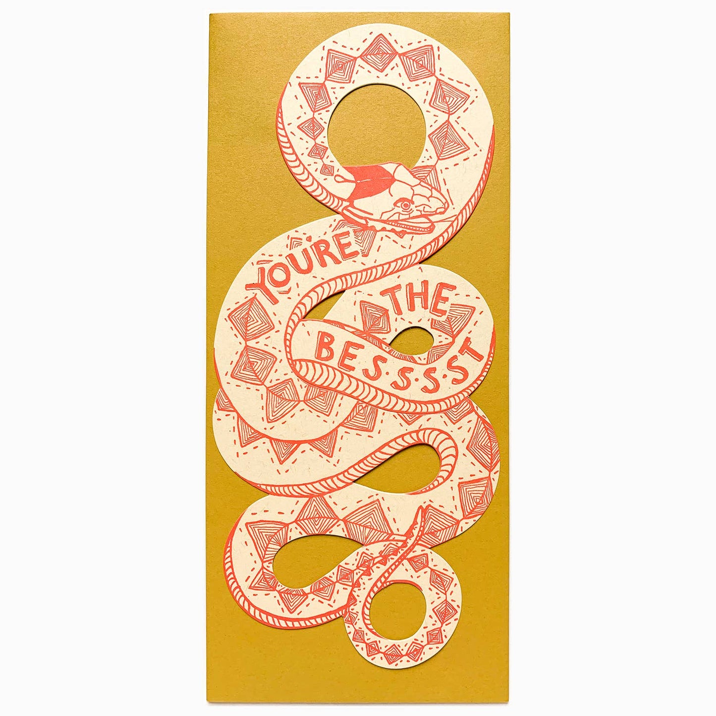 Blackbird Letterpress - You're the best snake card