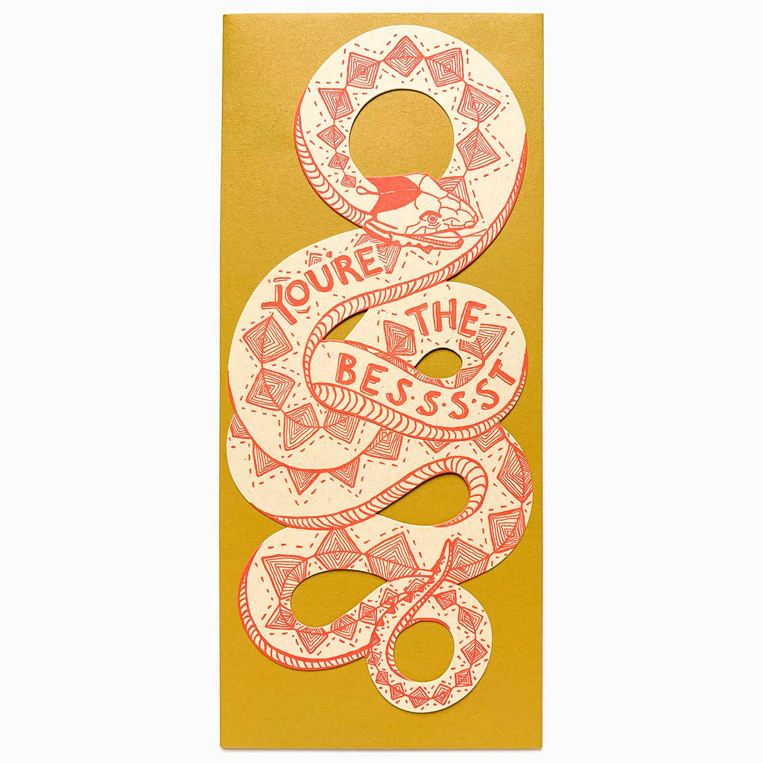 Blackbird Letterpress - You're the best snake card