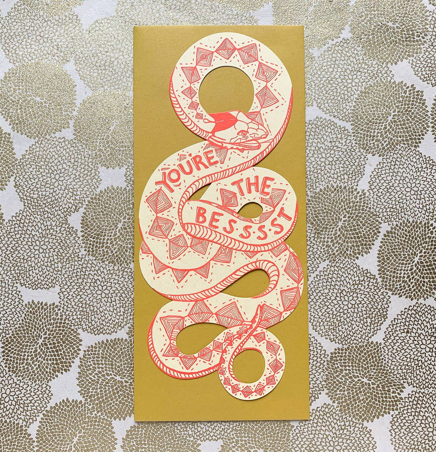 Blackbird Letterpress - You're the best snake card