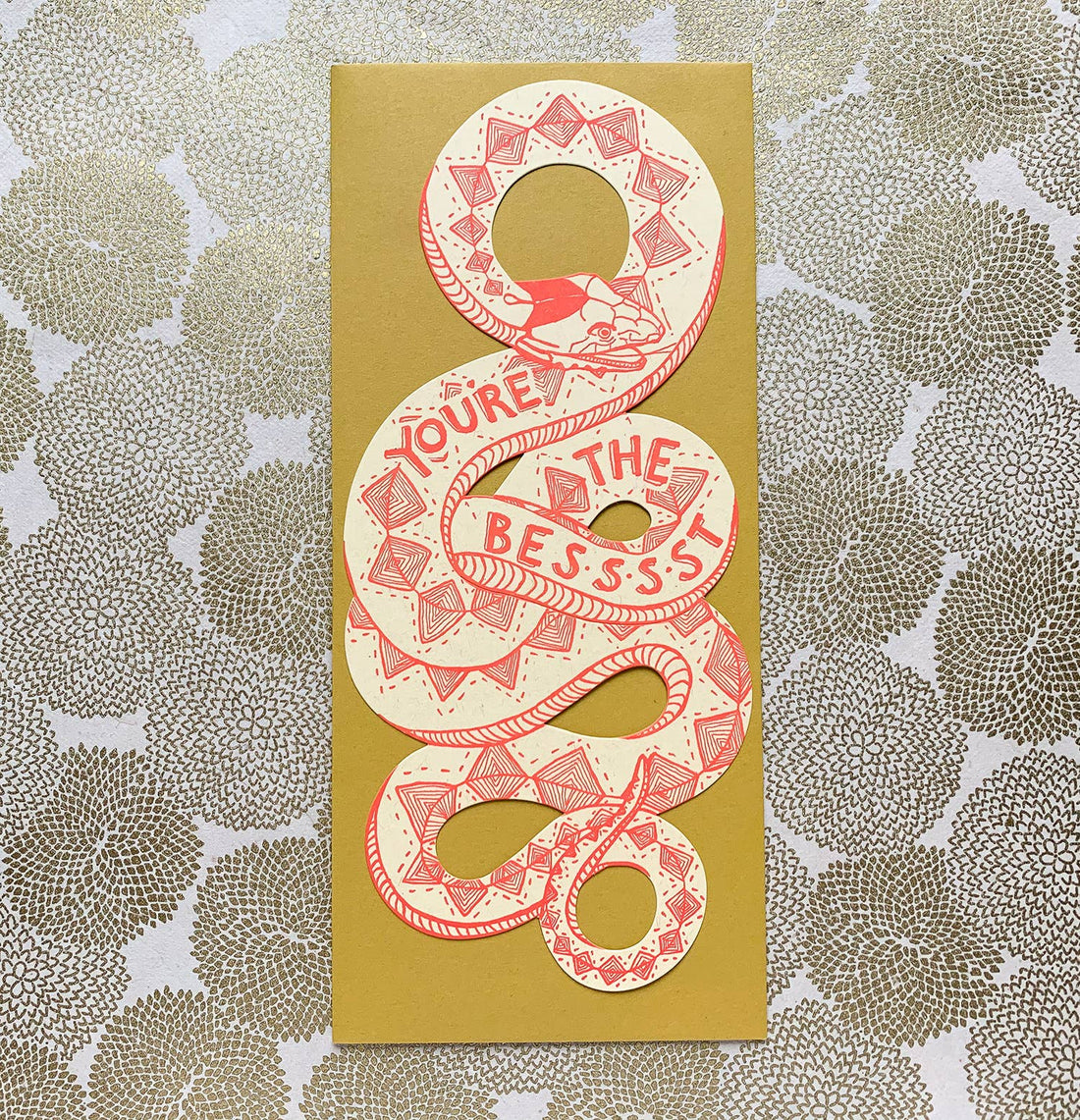Blackbird Letterpress - You're the best snake card