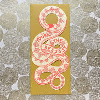 Blackbird Letterpress - You're the best snake card