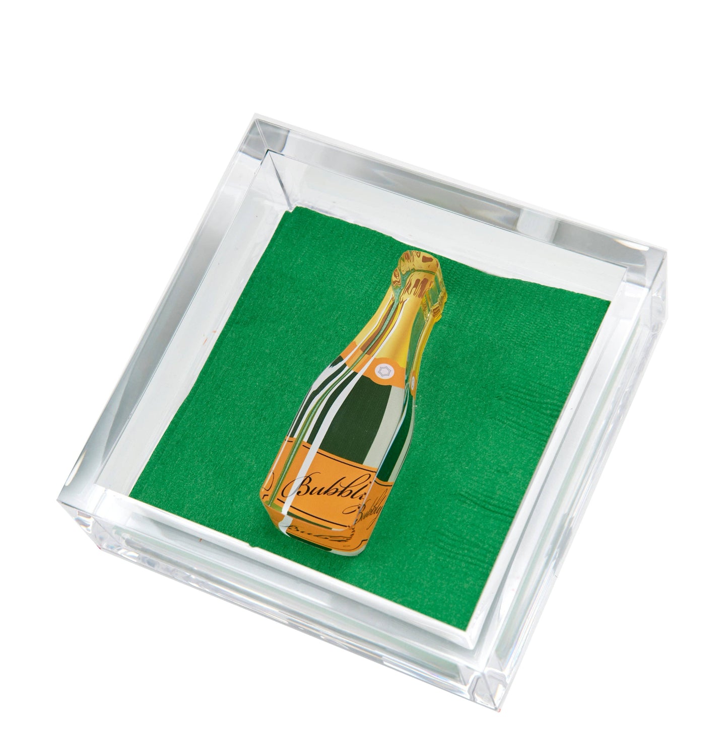 Tara Wilson Designs - COCKTAIL NAPKIN HOLDER - BUBBLY: COCKTAIL NAPKIN HOLDER - BUBBLY