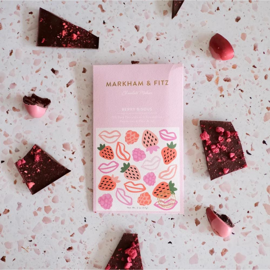 Markham & Fitz 70% Cocoa Berry Bisous Chocolate Bar