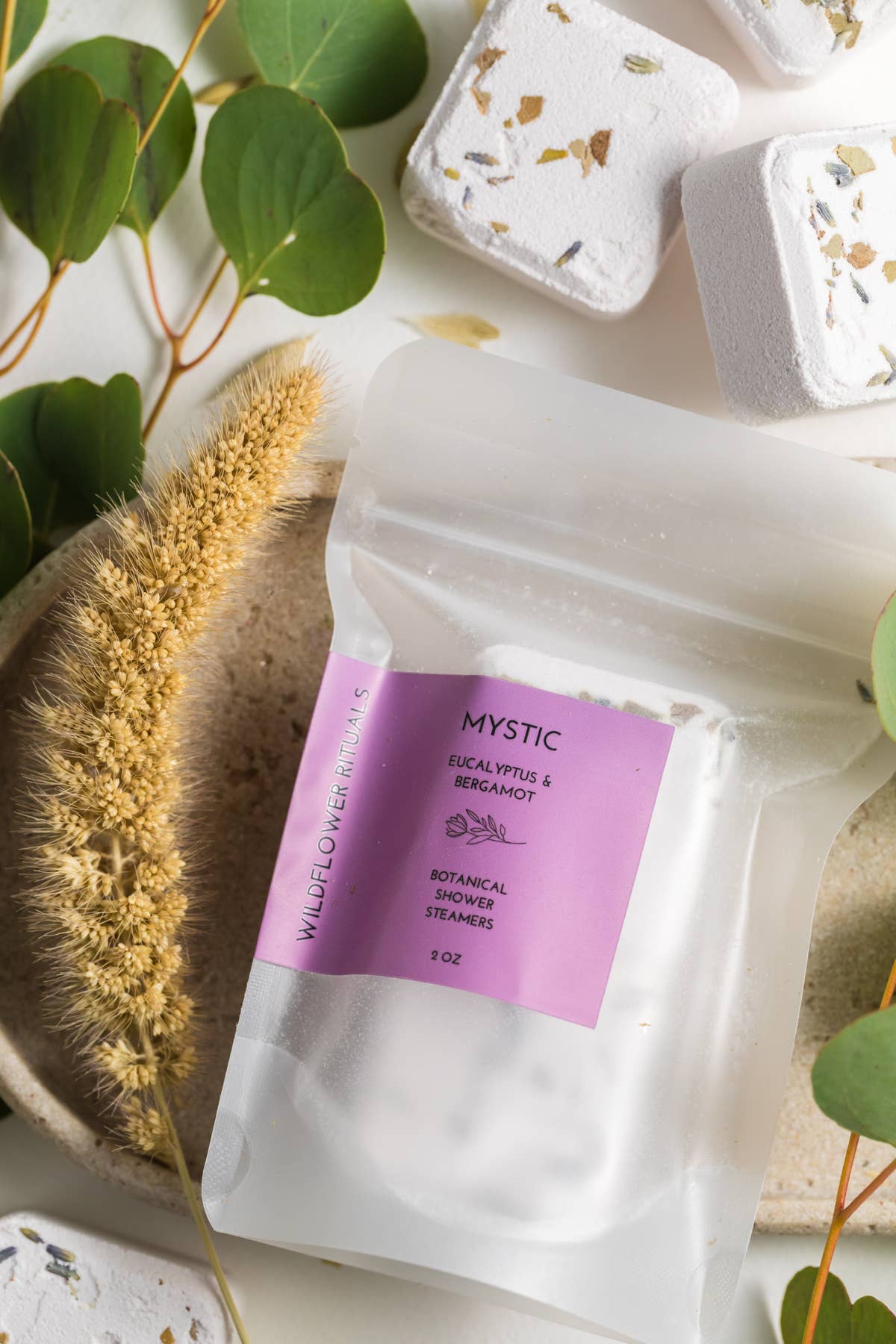 Wildflower Rituals - Mystic Botanical Shower Steamers -Eucalyptus Bergamot
