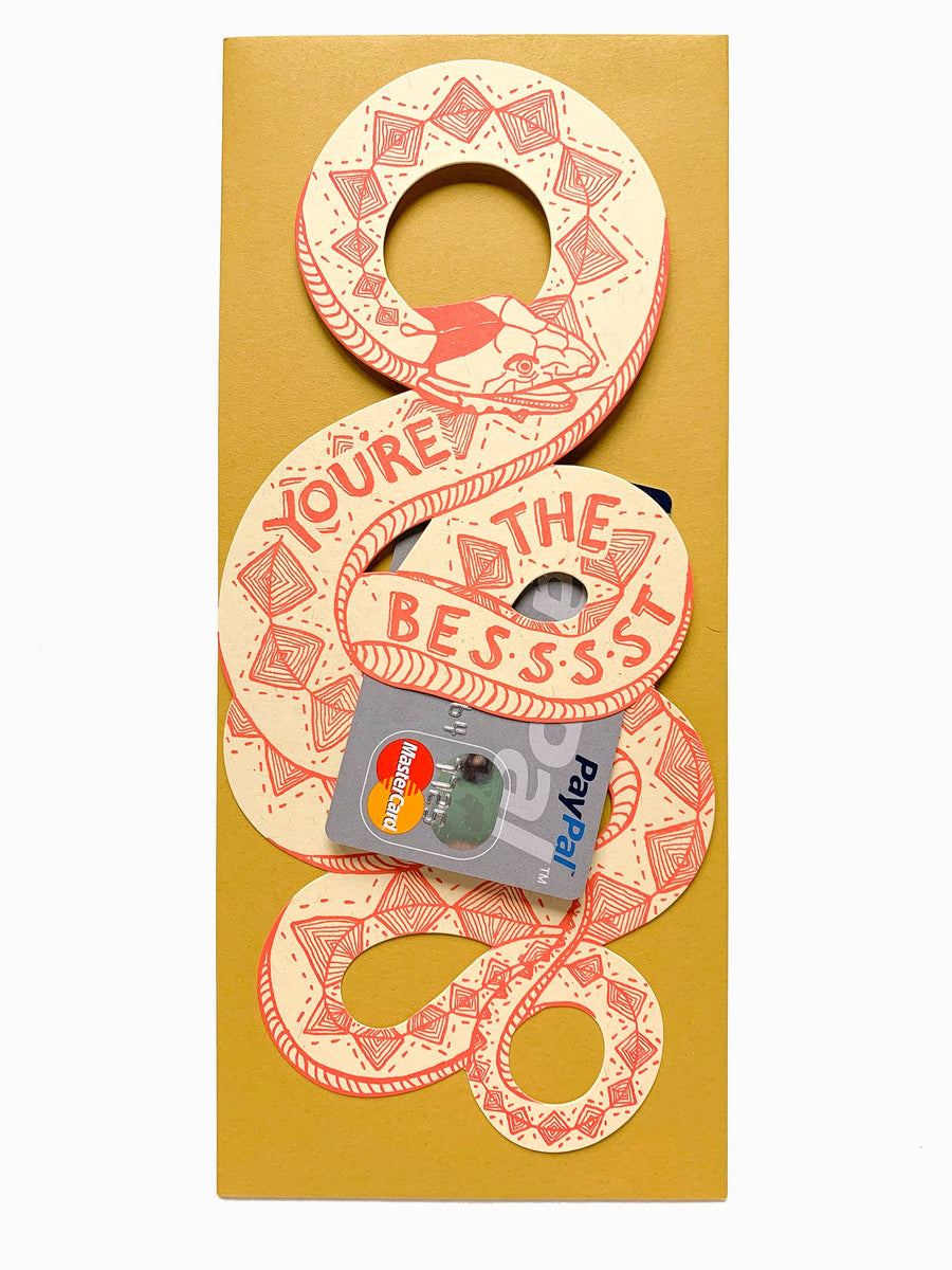 Blackbird Letterpress - You're the best snake card