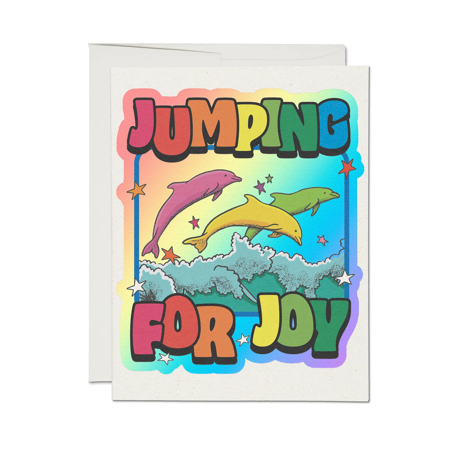 Jumping Dolphins Greeting Card