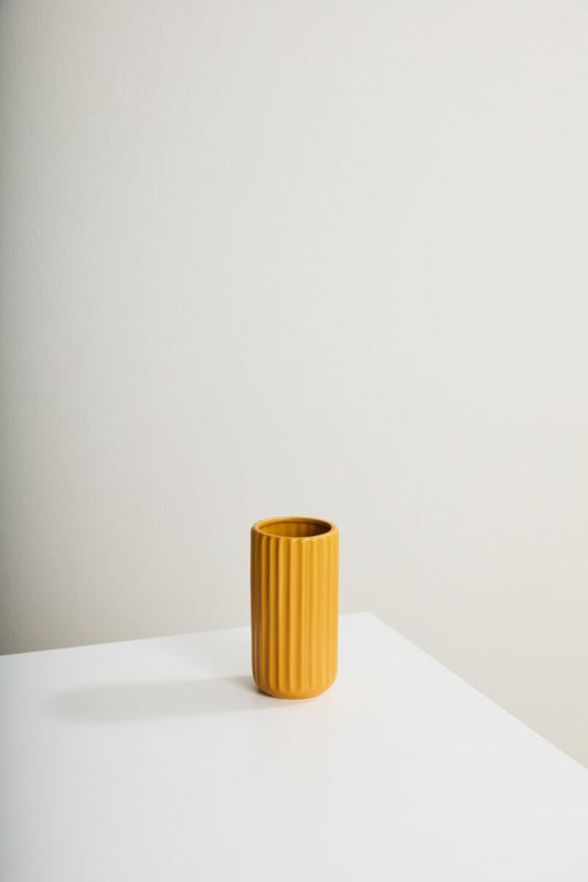 Mustard Beam Vase