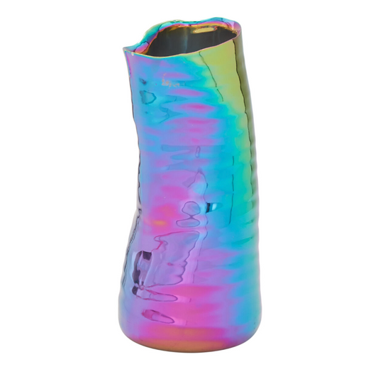 Iridescent Tegan Vase by Accent Decor: 4.25" x 9"