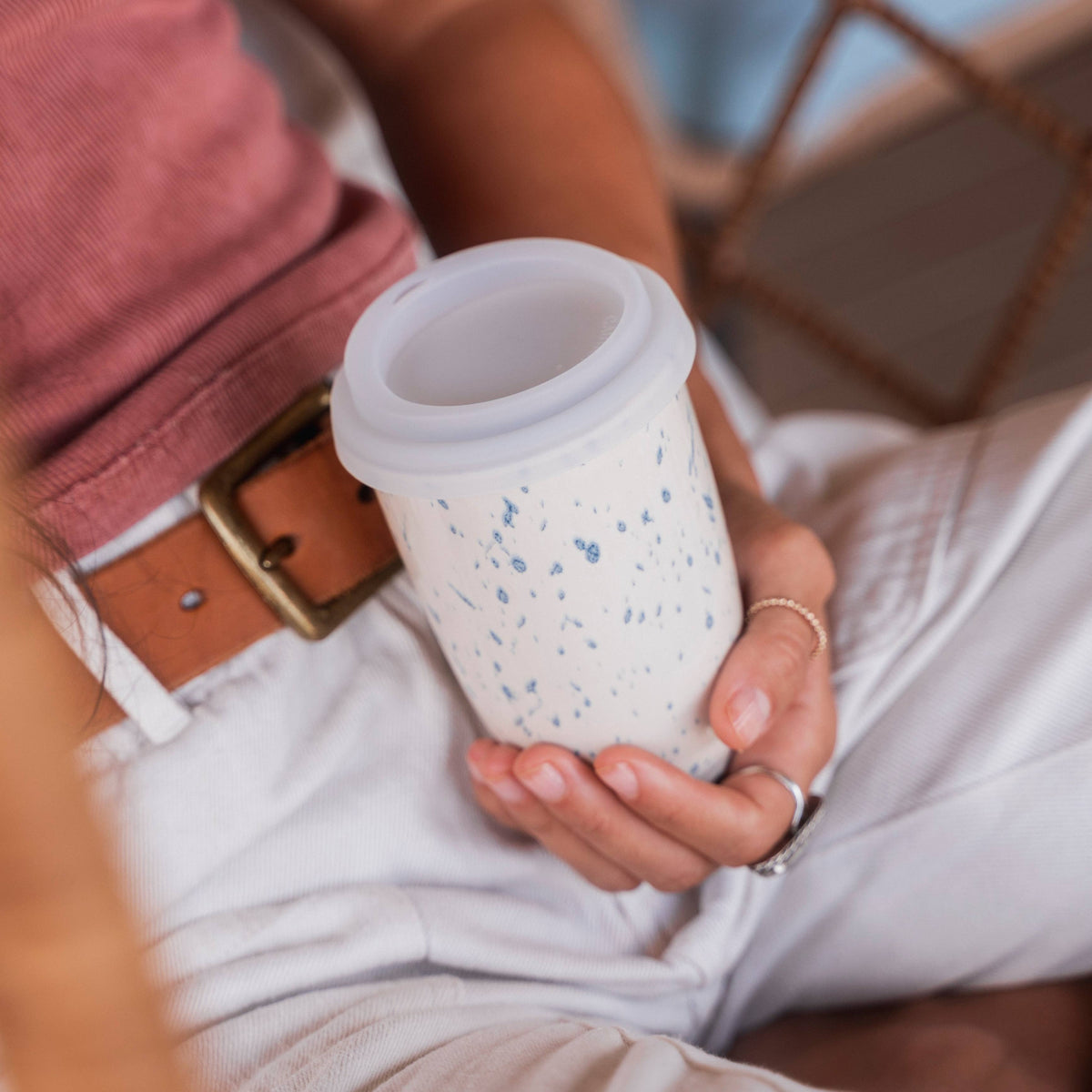 Orchid Ceramic Travel Mug by Nova Ceramics – 16oz