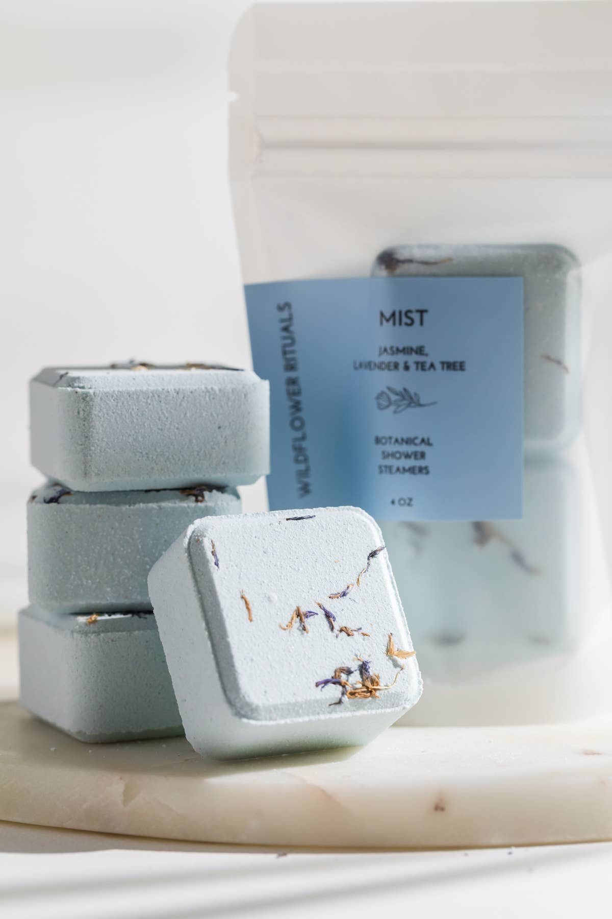 Wildflower Rituals - Mist Botanical Shower Steamers - Jasmine Lavender Tea Tree