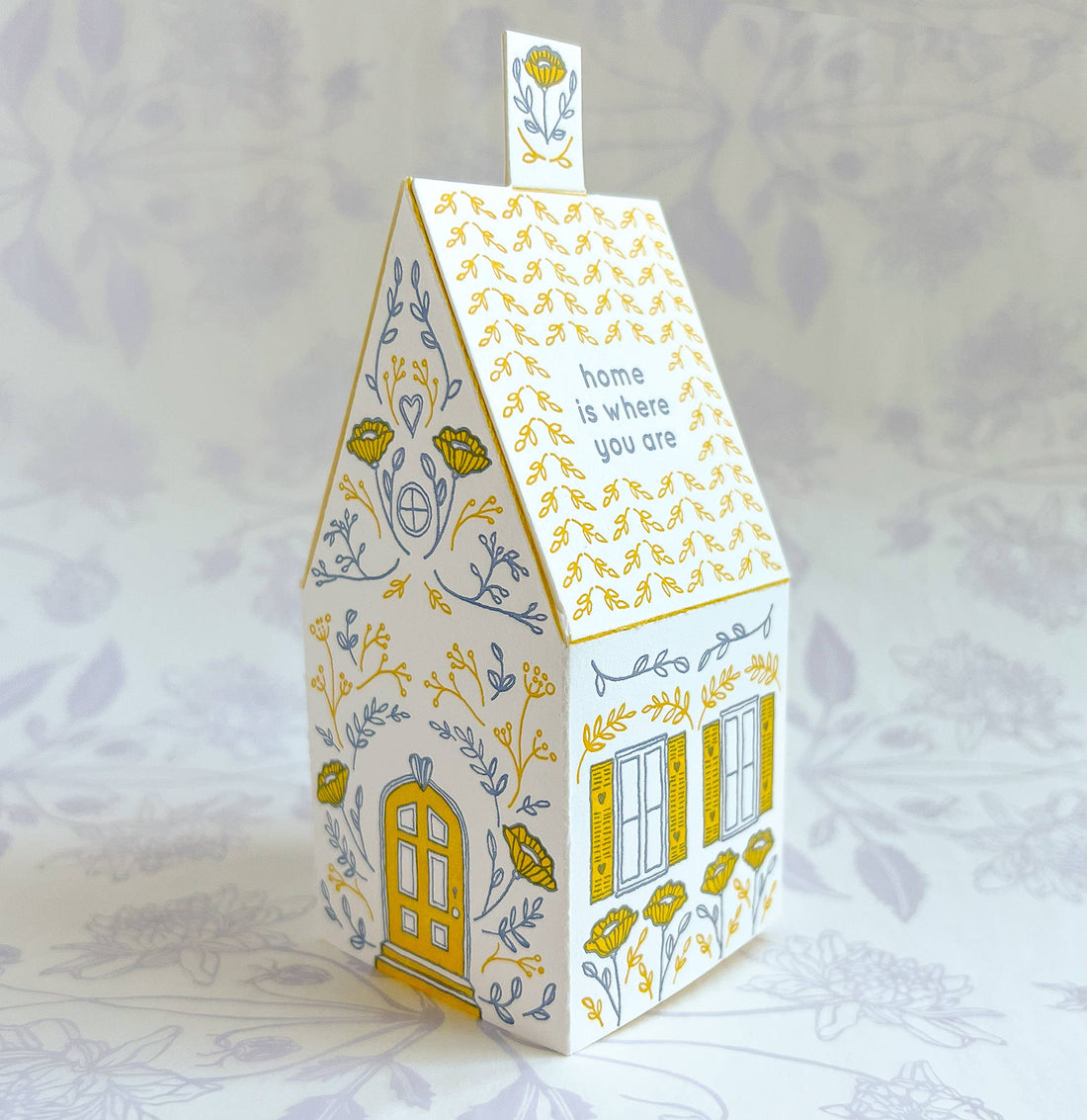 Blackbird Letterpress - Home is where you are 3D house card