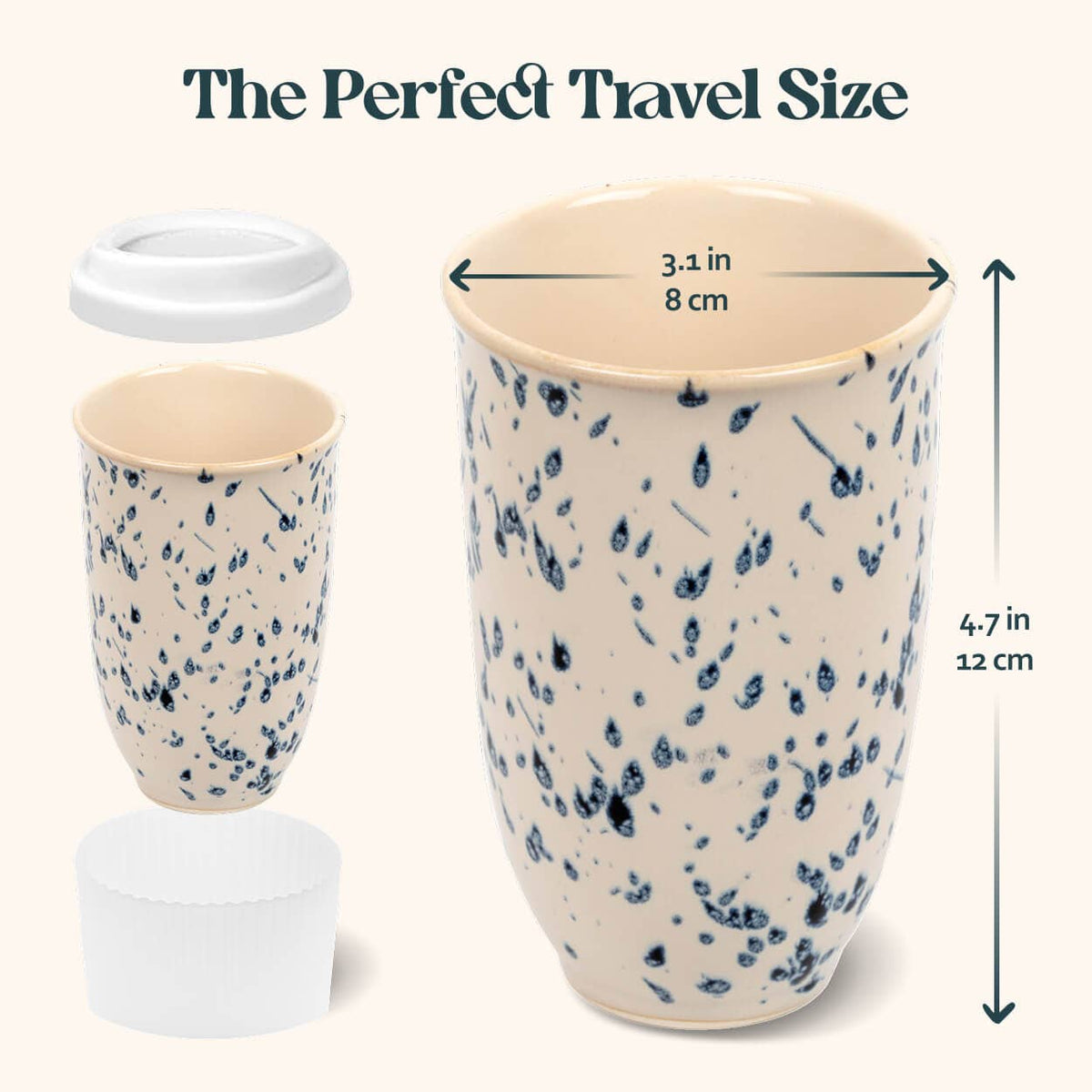 Orchid Ceramic Travel Mug by Nova Ceramics - 12 oz