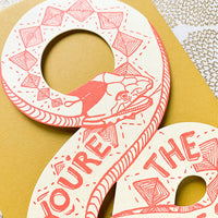 Blackbird Letterpress - You're the best snake card