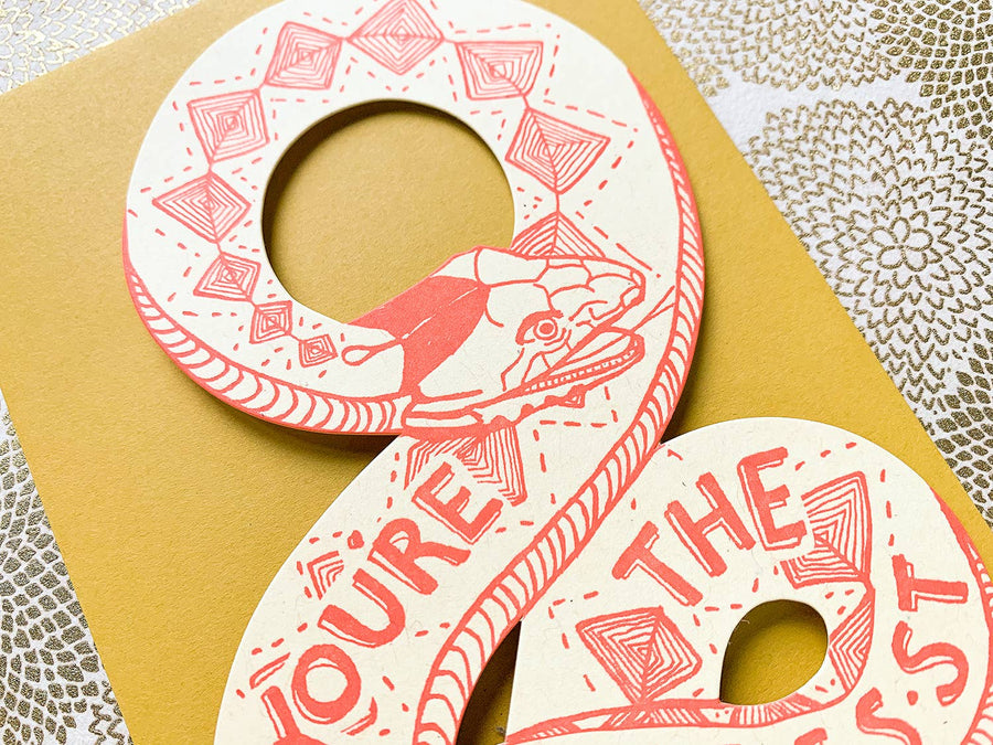 Blackbird Letterpress - You're the best snake card