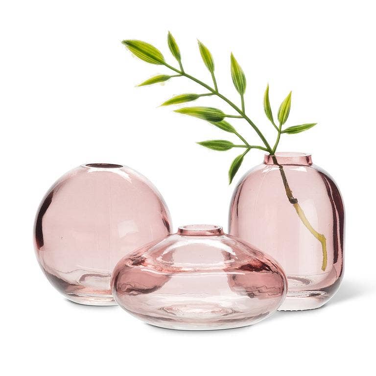 Abbott - Small Bud Vase-Dark Rose-3 Assorted-3"H