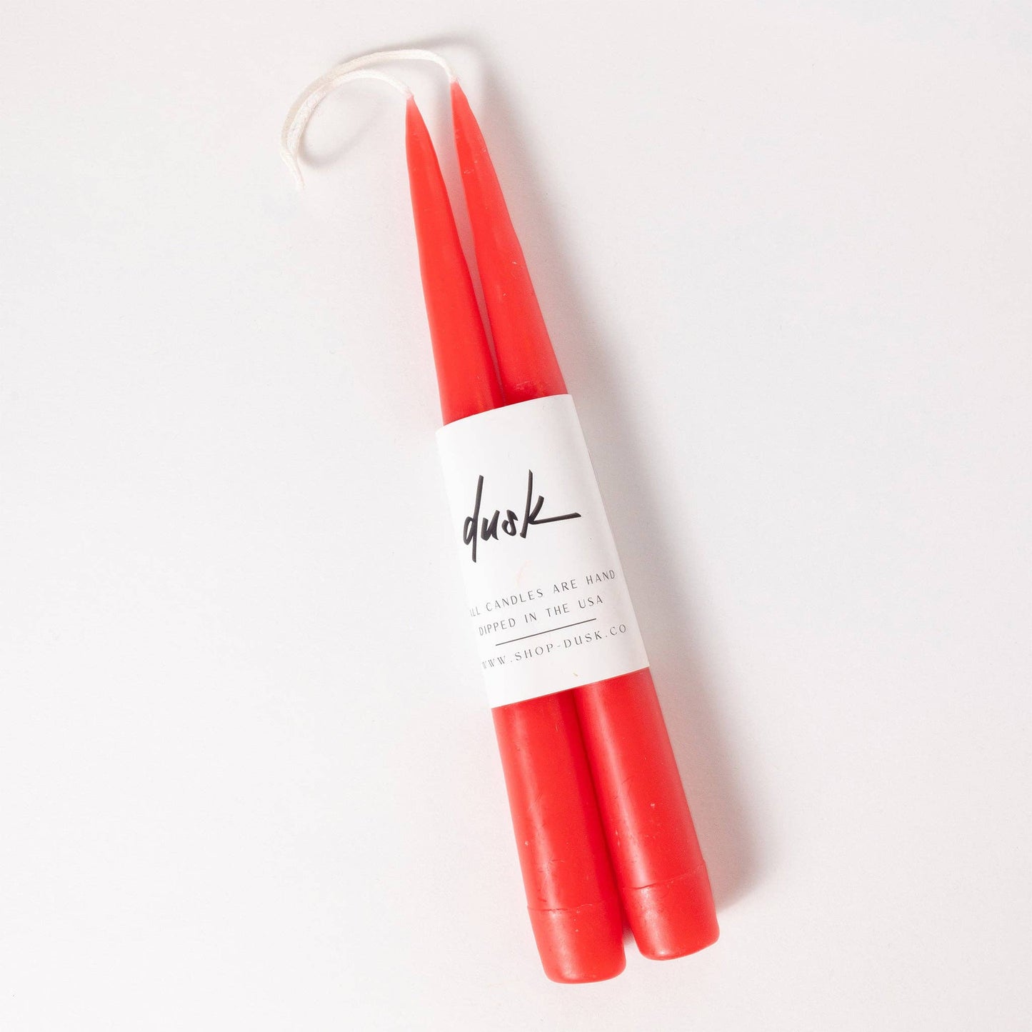 Dusk - 9” Candle Stick Set: Poppy red