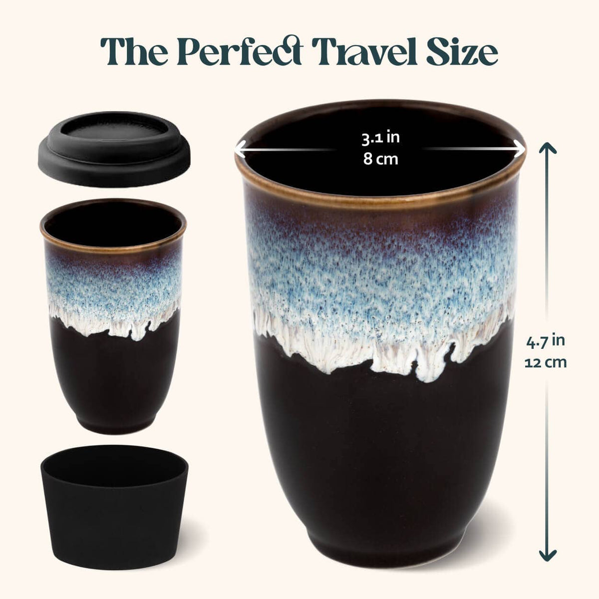 Monsoon Ceramic Travel Mug by Nova Ceramics – 12oz