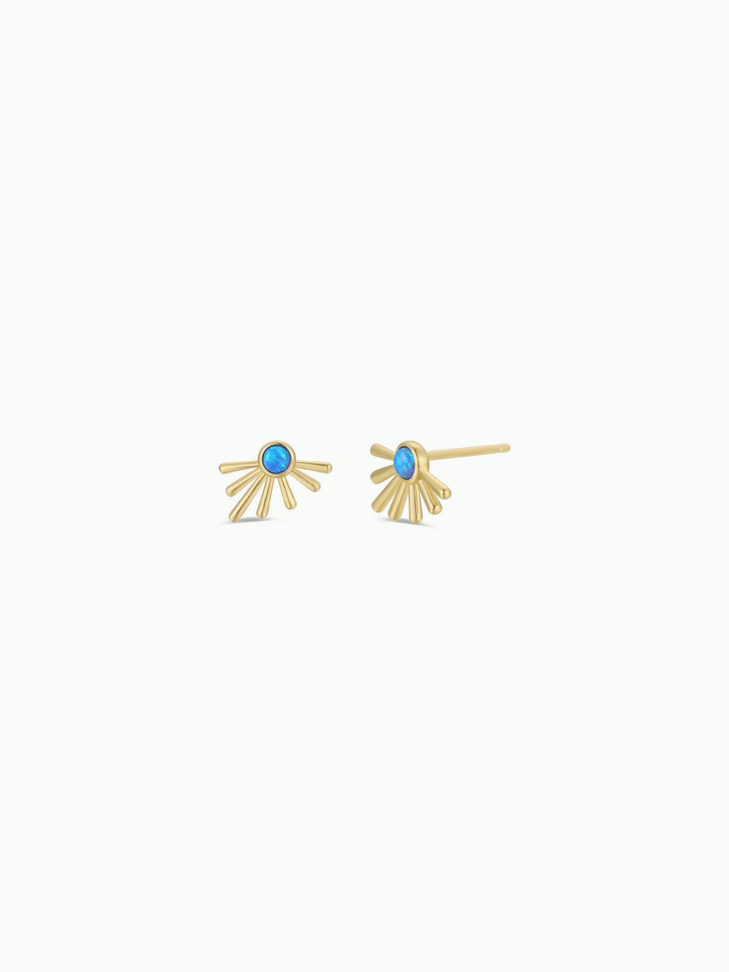 JaxKelly - Sun Ray - Fire Opal - Gold Earrings