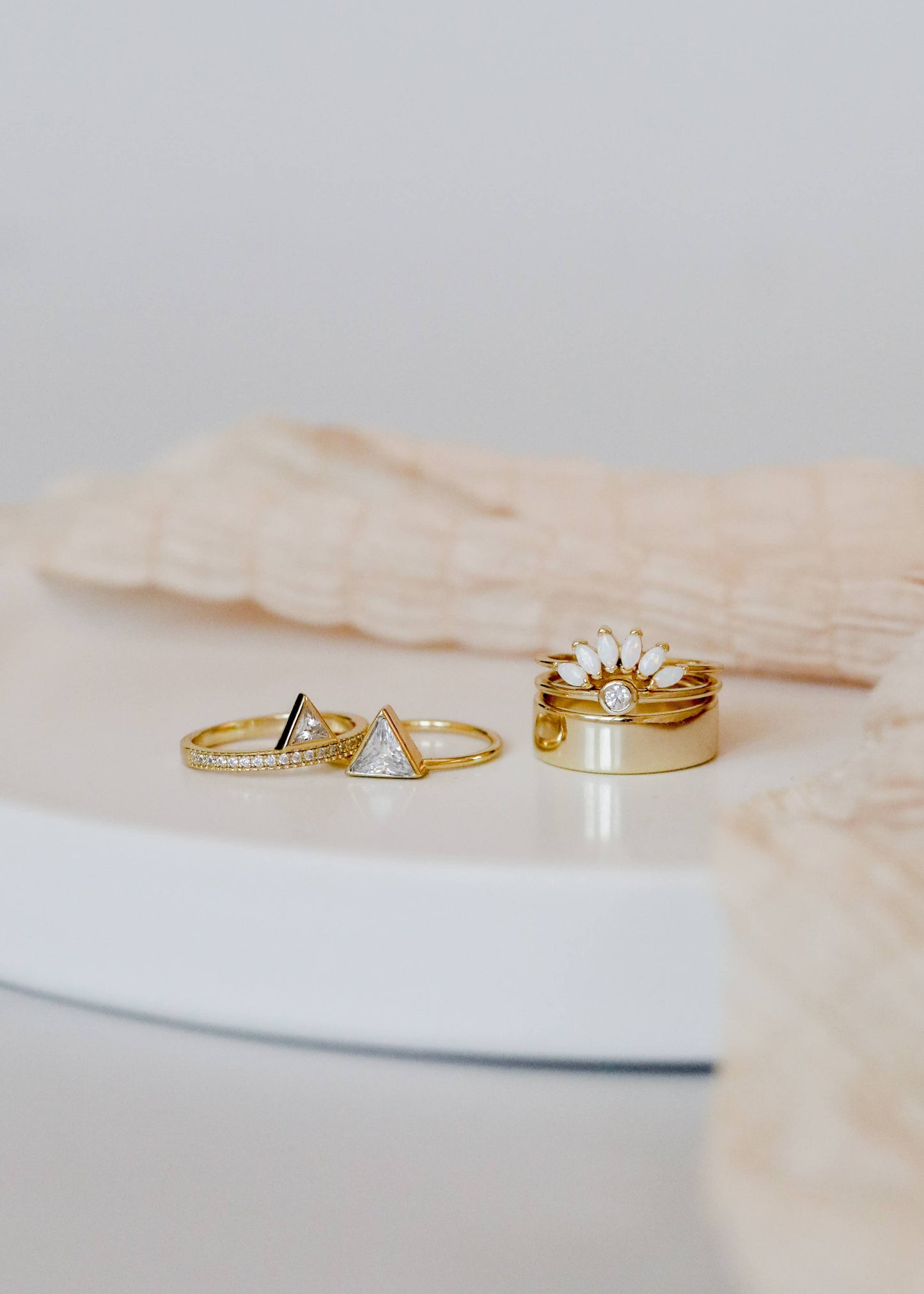 JaxKelly - Gold Rings - Opal Crown: 6