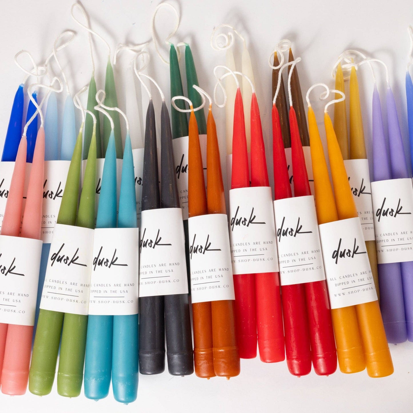 Dusk - 9” Candle Stick Set: Tea rose