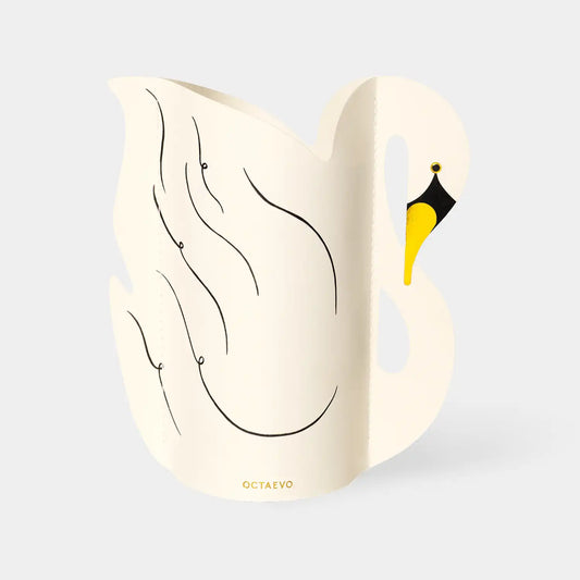 Swan, Flower Vase & Card Set