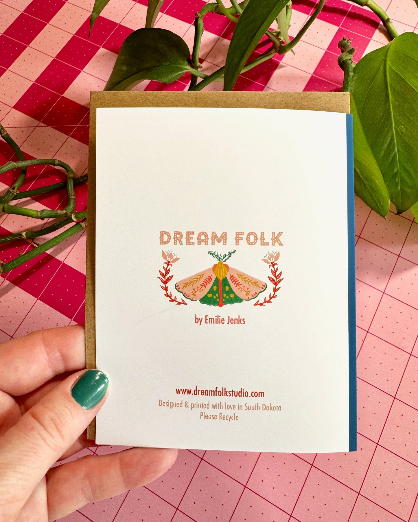 Dream Folk Studio - Happy Birthday, Eat Cake - Strawberry Cake Greeting Card