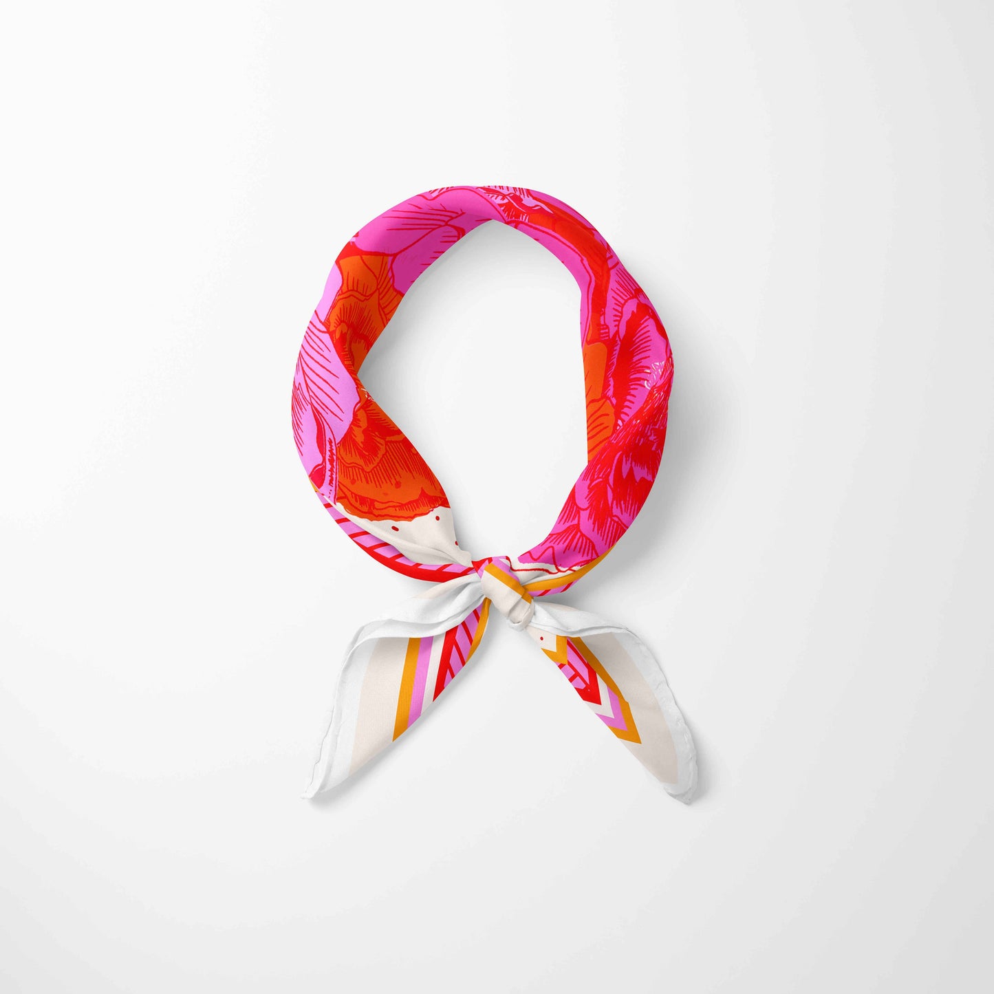 Emma Phelan Design - Pink Peony Club 100% Silk Scarf