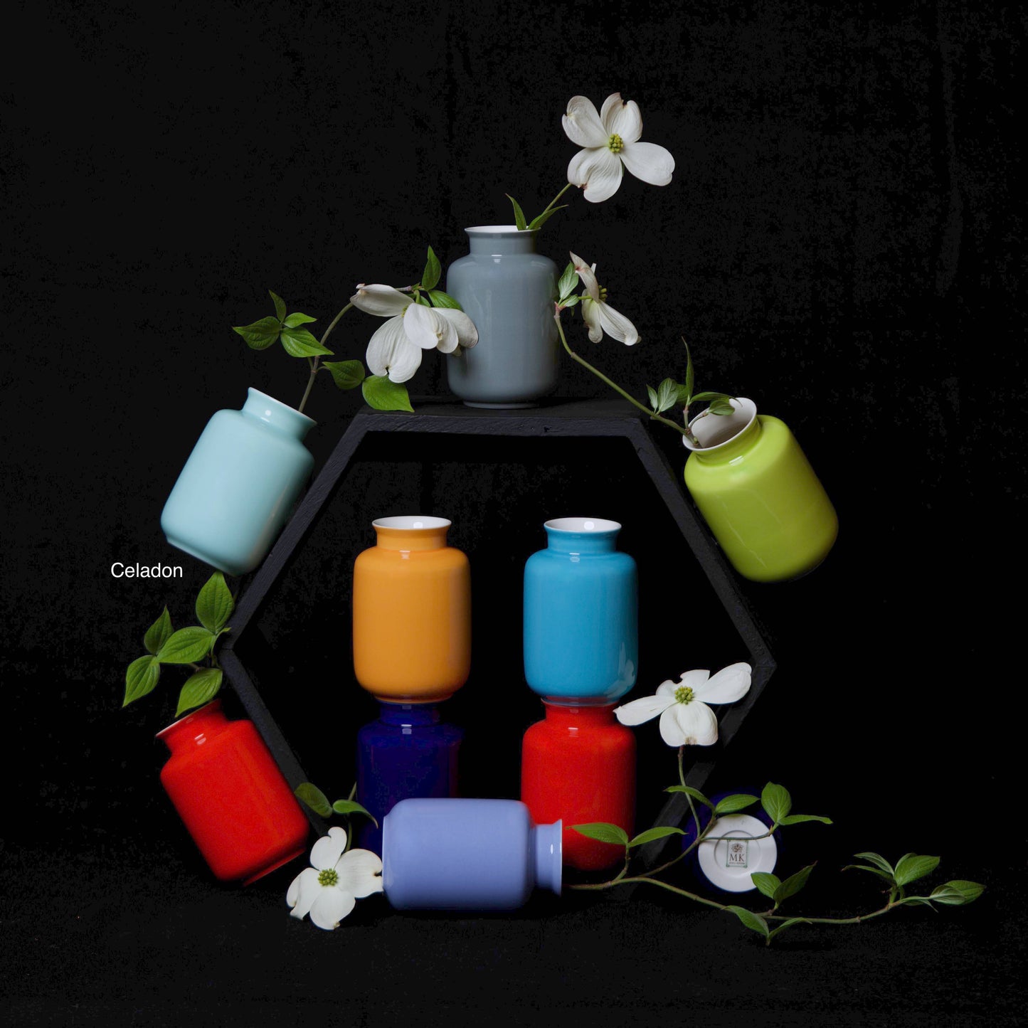 Middle Kingdom - Glossy Porcelain Mini Milk Jar Vase: Celadon