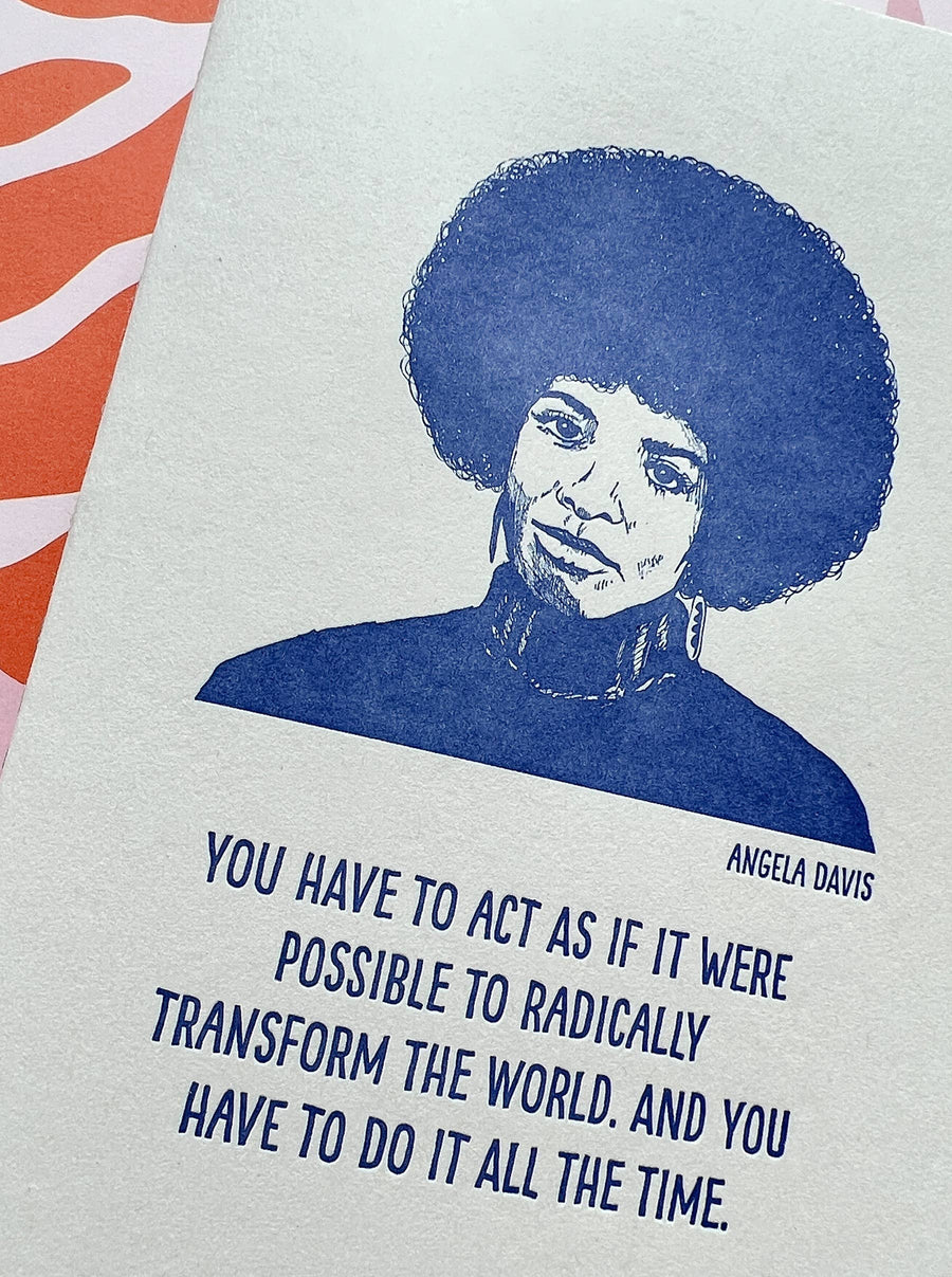 Blackbird Letterpress - Angela Davis letterpress notebook