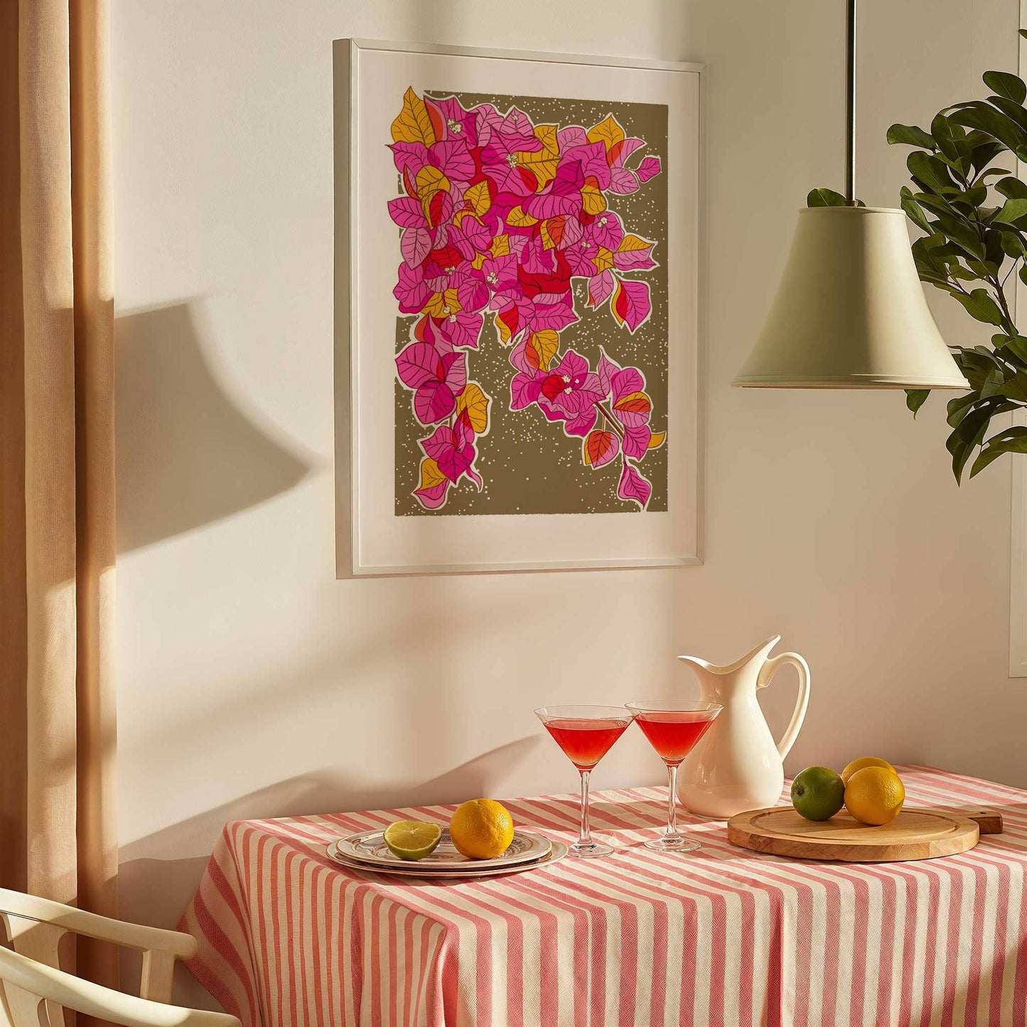 Emma Phelan Design - Bouganvilliea Risograph Print