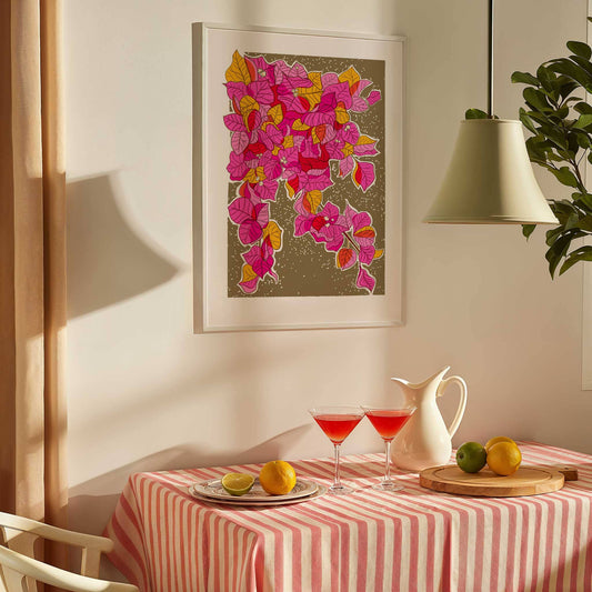 Emma Phelan Design - Bouganvilliea Risograph Print