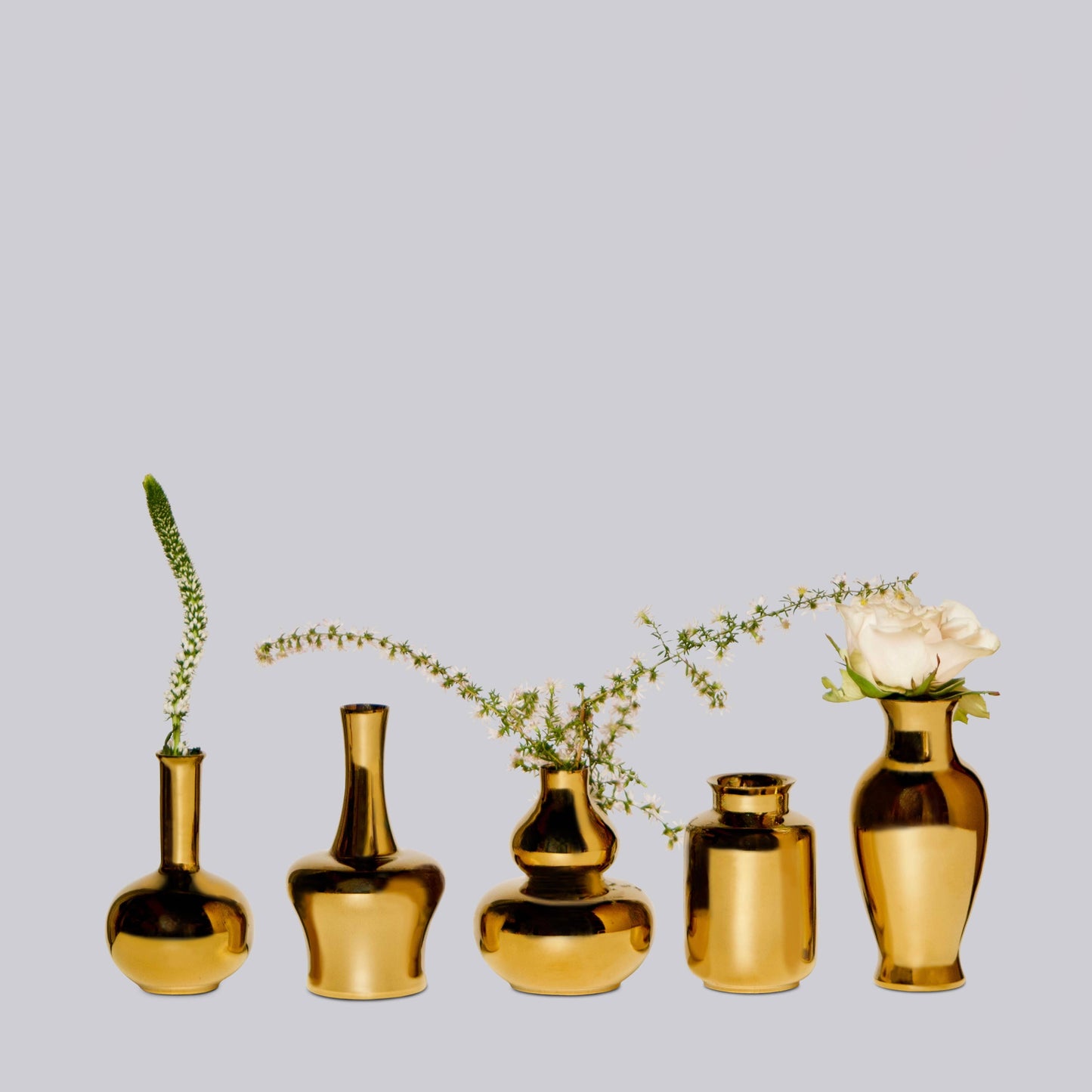 Middle Kingdom - Metallic Gold Porcelain Mini Vase: MV10