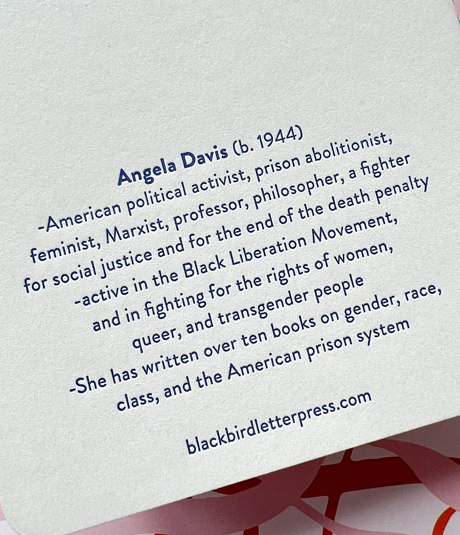 Blackbird Letterpress - Angela Davis letterpress notebook