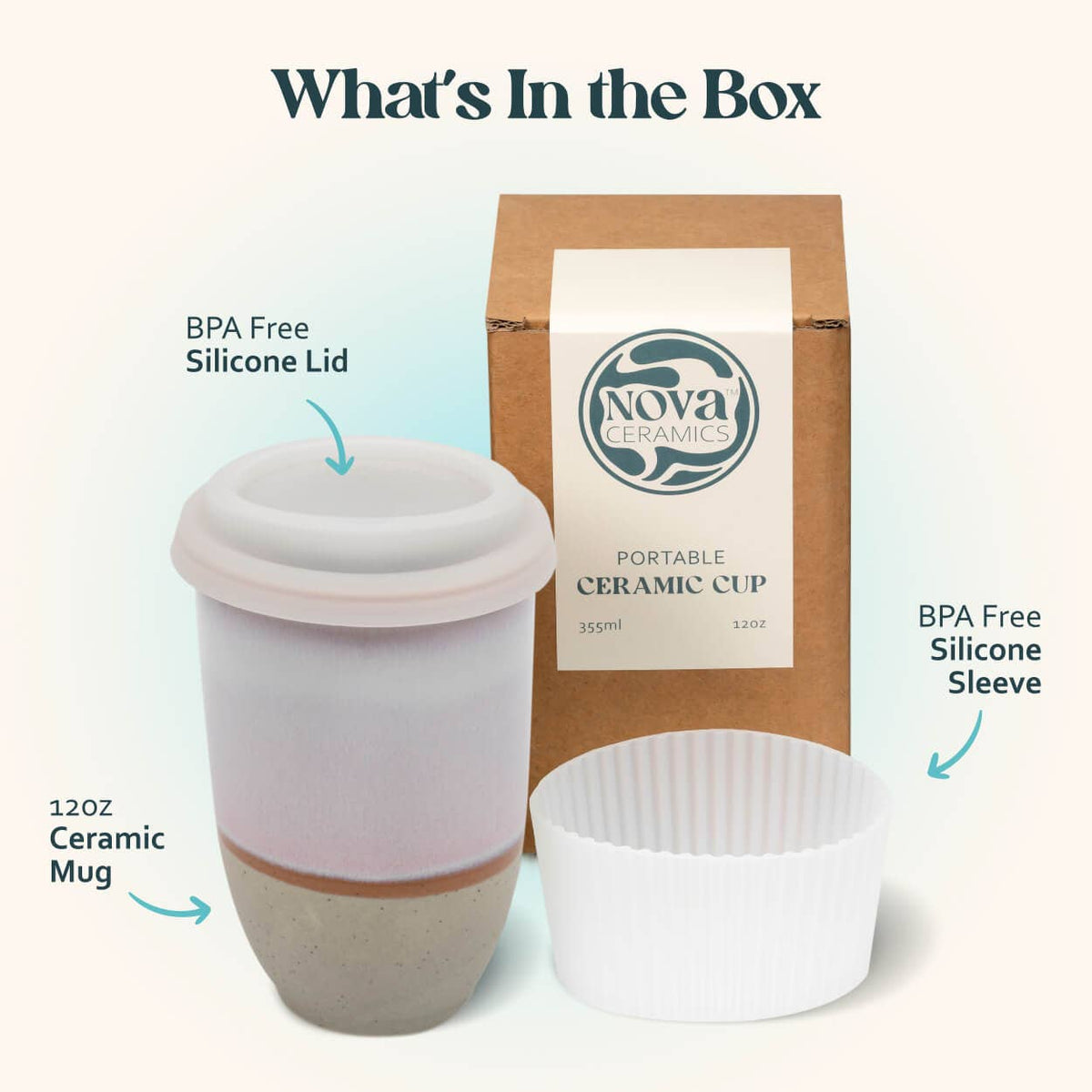 Horizon Ceramic Travel Mug by Nova Ceramics – 12oz
