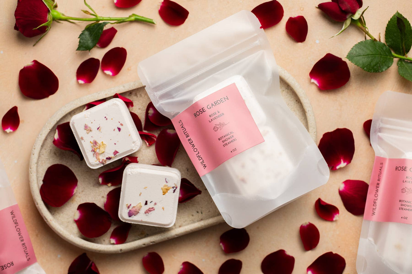 Wildflower Rituals - Rose Garden Botanical Shower Steamers - Rose Lavender
