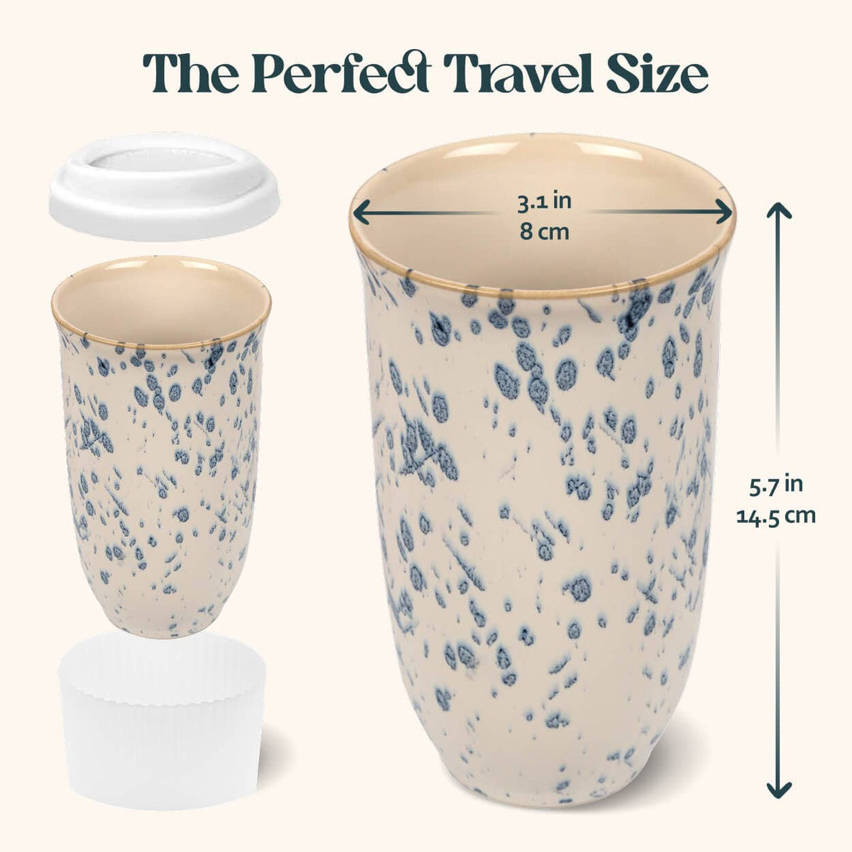 Orchid Ceramic Travel Mug by Nova Ceramics – 16oz