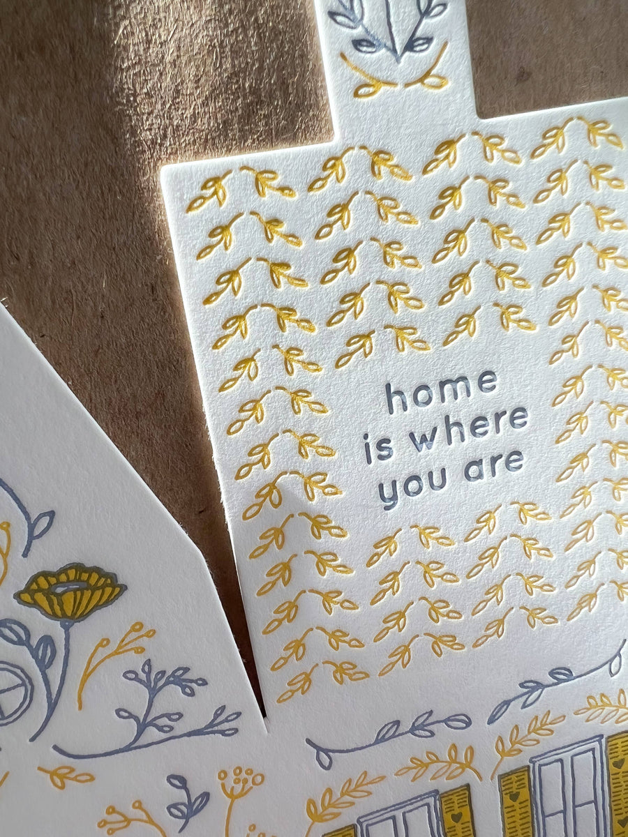 Blackbird Letterpress - Home is where you are 3D house card