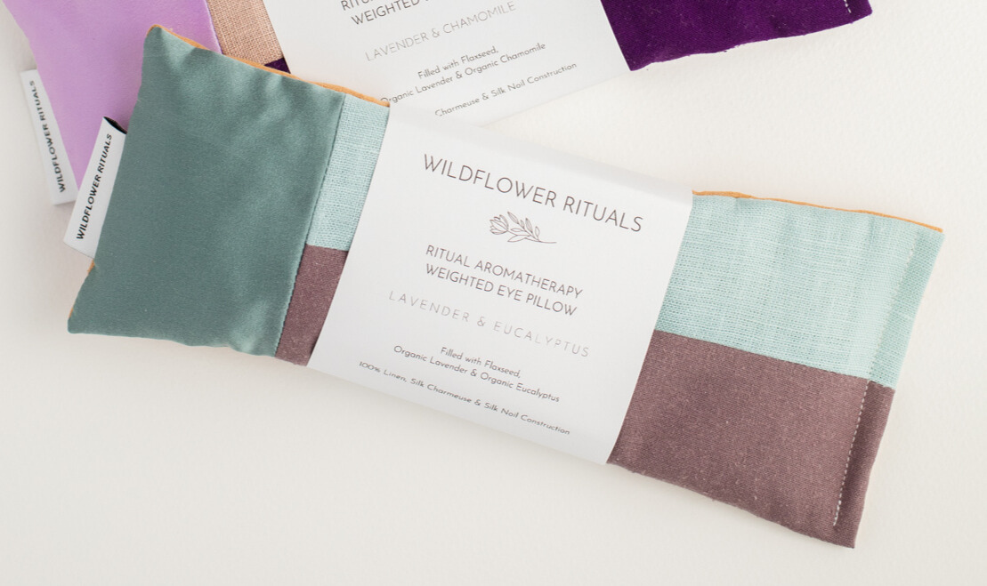 Wildflower Rituals - Aromatherapy Weighted Eye Pillow - Eucalyptus & Lavender: Spring Style