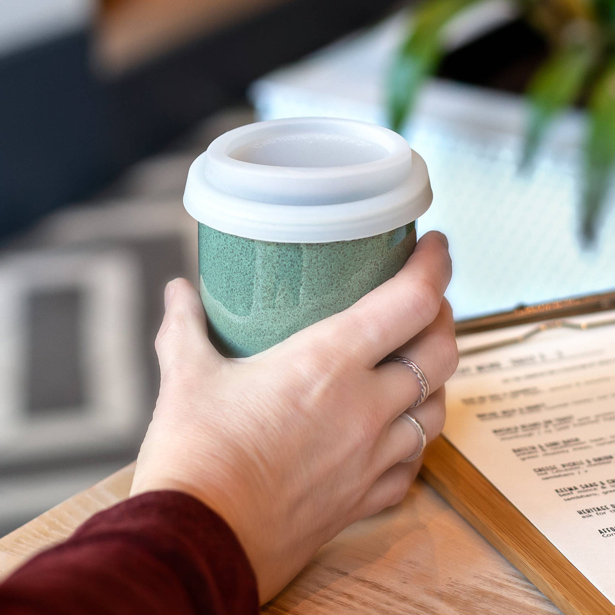 Emerald Ceramic Travel Mug by Nova Ceramics - 12oz