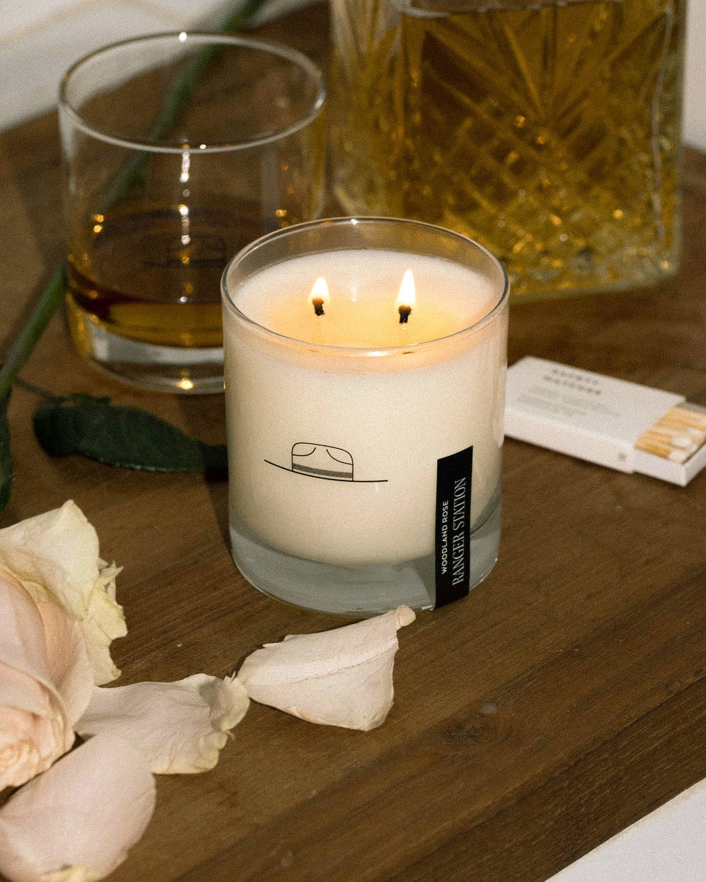 Ranger Station Wholesale - WOODLAND ROSE CANDLE: 11oz Rocks Glass