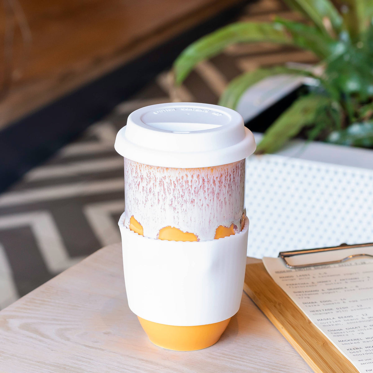 Grapefruit Ceramic Travel Mug by Nova Ceramics – 16oz