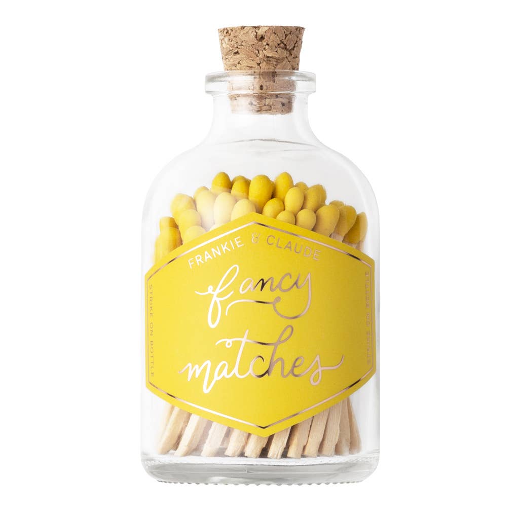 Frankie & Claude - Fancy Matches: Yellow Small Match Jar