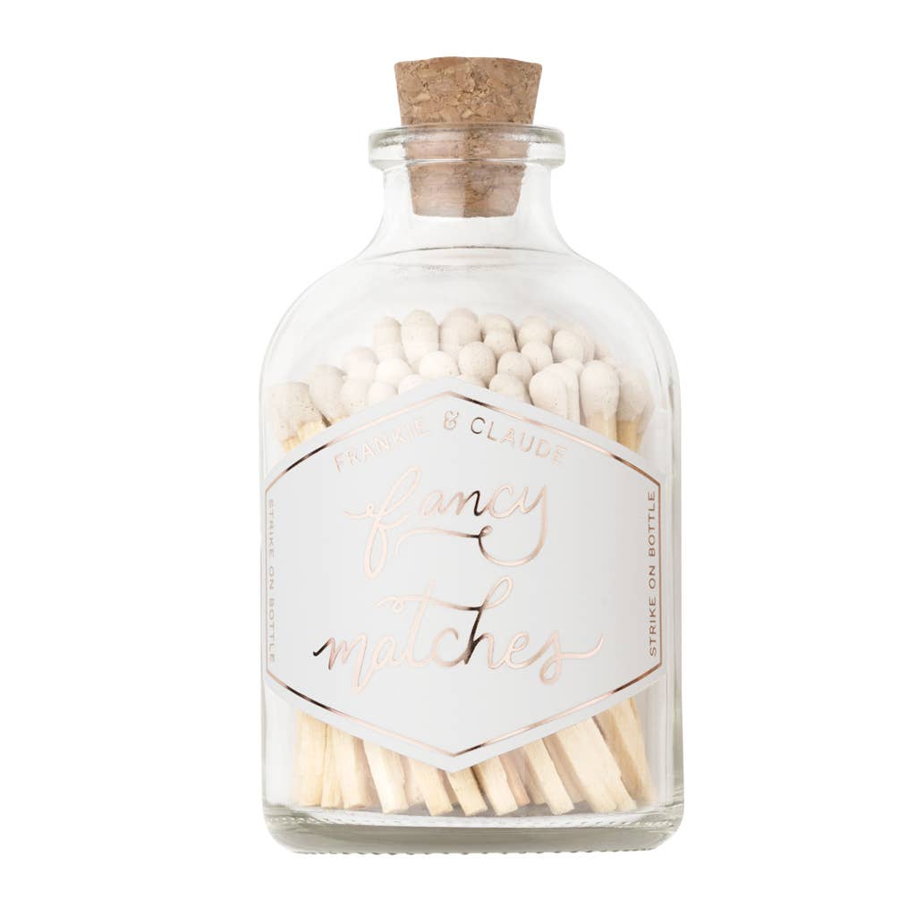 Frankie & Claude - Fancy Matches: White Small Match Jar