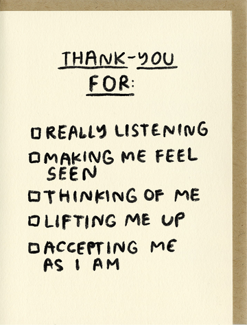 Thank-You Checklist